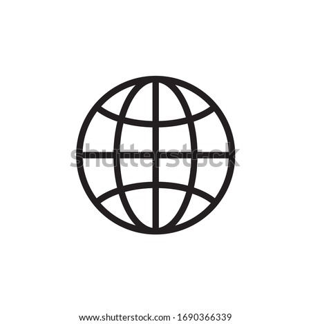 Globe icon vector. World, geography, earth icon symbol global isolated