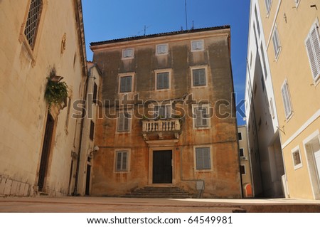 A well preserved venetian style rennaissance house in the Croatian town of Zadar