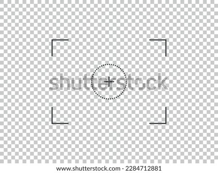 Logo Template with circle camera target icon. Photo camera viewfinder. Isolated vector sign symbol.