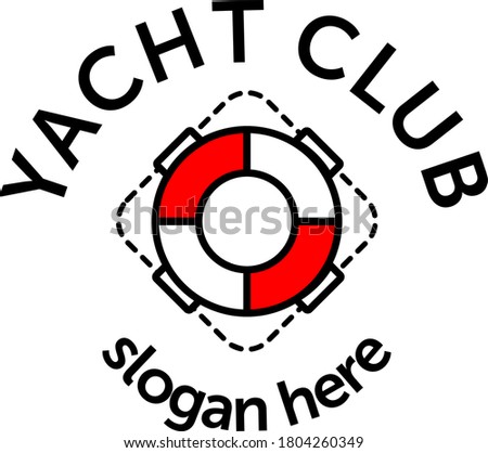 logo for a boat, yacht club, seaside town, bar, the name of a marine institution and other places by the sea