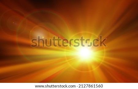 glowing abstract sun burst with digital lens flare. can you adjust the color of the light rays using adjustment layers like Gradient Selective Color, and create sunlight, optical flare.