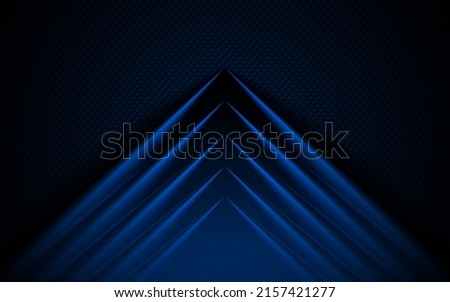 Blue dotted background and angle arrow overlap vector background on space for text and message artwork design.