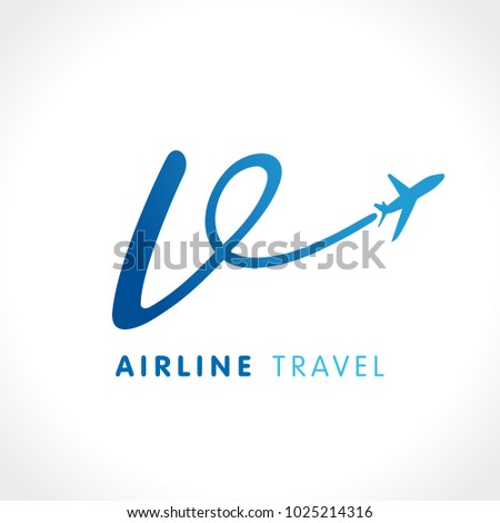 V letter transport travel company logo. Airline business travel symbol design with letter 