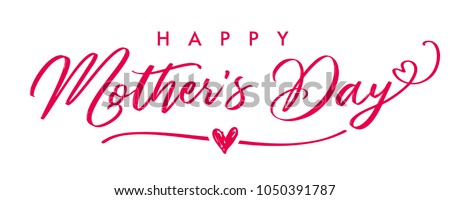 Happy Mother`s Day elegant calligraphy banner. Lettering vector text and heart in frame background for Mother's Day. Best mom ever greeting card Stock fotó © 