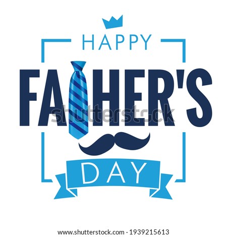 Happy Fathers Day calligraphy quote light banner. Happy father's day vector lettering background. Dad my king illustration 