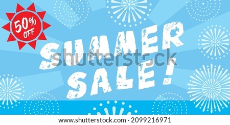 Banner illustration of the summer sale.