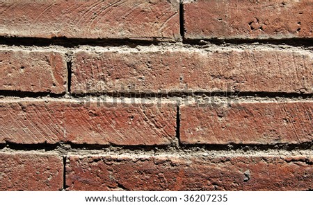 Textured image of brick wall. Good as backdrop or background.