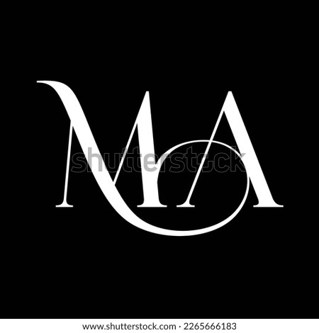 Initial Letter MA Logo Design Monogram Creative Modern Sign Symbol Icon Foto stock © 