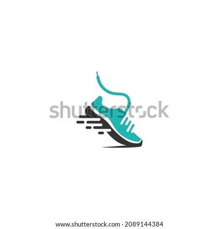 shoe logo vector and icon