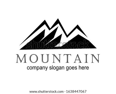 mountain hunt climbing logo design adventure hiking