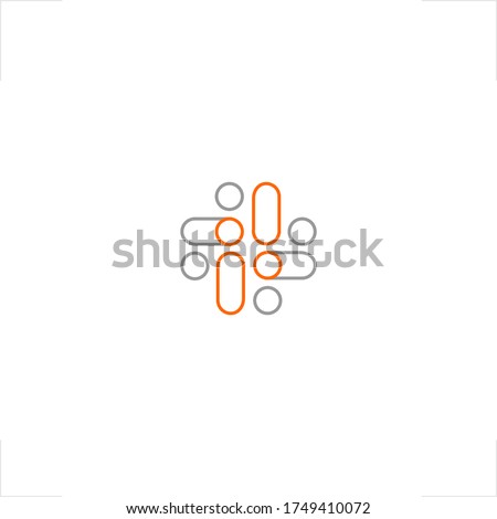 abstract geometric logo initial I letter design