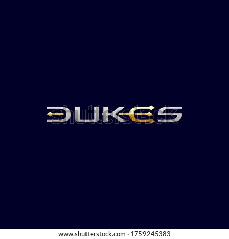dukes logo type wordmark design