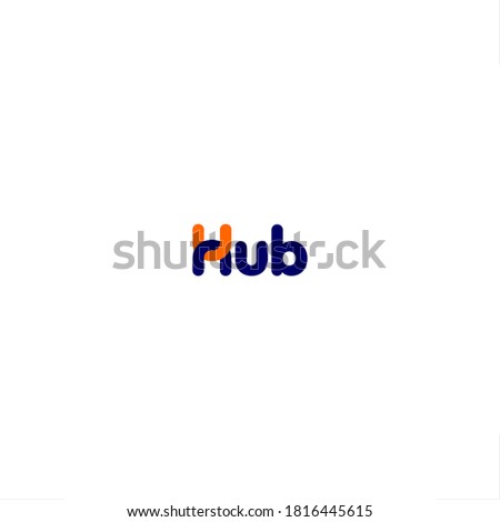 Hub logo connecting H letter design Stock fotó © 