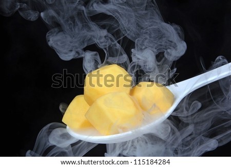 Steamed potatoes Stock foto © 