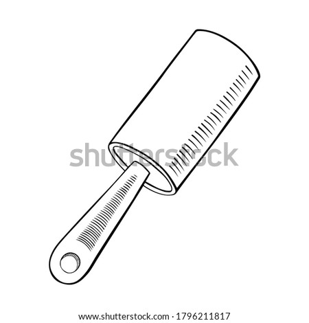 LINT ROLLER engraving style vector illusnration