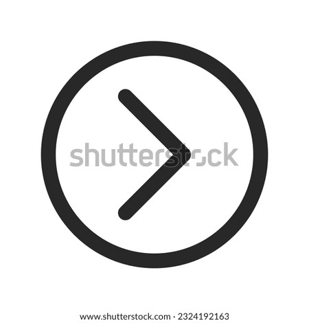 Right Arrow Round Icon Isolated Vector Illustration
