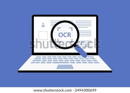 OCR Photo Text Conversion File Scan Illustration