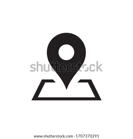pointer, pin, map icon vector illustration