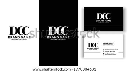 DCC Letter Logo and Business Card Premium design Template Design