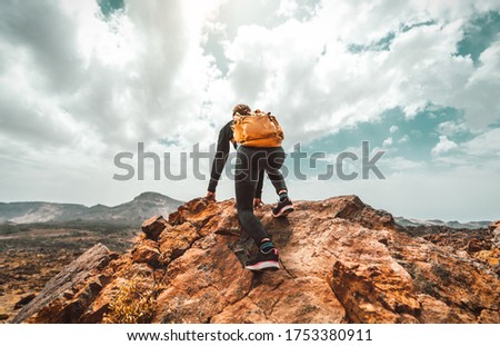 Similar – Foto Bild Wanderung mit beschränkter Aussicht über dem Achensee in Tirol in Österreich