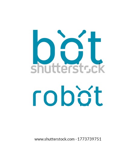 bot robot logotype o droid figure Foto stock © 