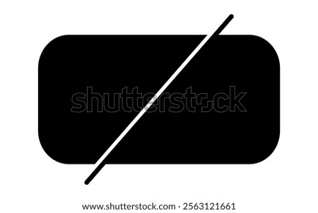 Battery dead icon Horizontal vector illustration