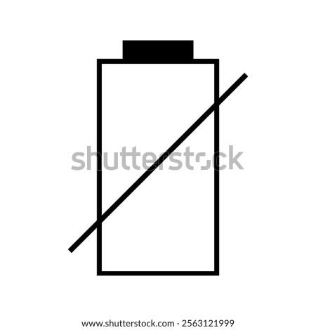 Battery dead icon Vertical vector illustration