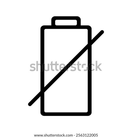 Battery dead icon Vertical vector illustration