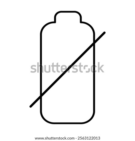 Battery dead icon Vertical vector illustration