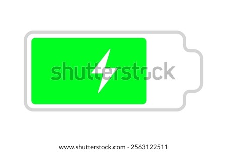 battery Charge icon Horizontal vector illustration