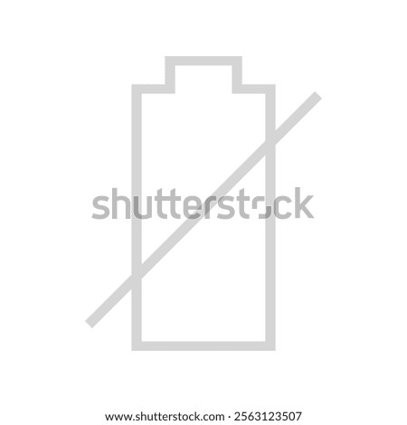 Battery dead icon Vertical vector illustration