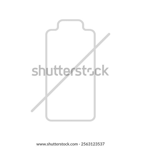 Battery dead icon Vertical vector illustration