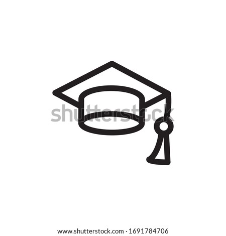 Graduation Cap Icon In Trendy  Design Vector Eps 10