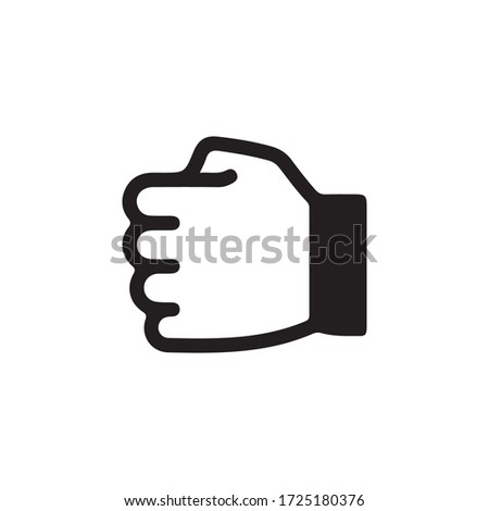 Raised Fist, Hold Gesture, Holding on Gestures of Human Hand Icon In Trendy  Design Vector Eps 10