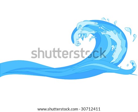 Ocean Wave Stock Vector Illustration 30712411 : Shutterstock