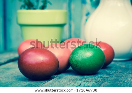 Easter painted eggs