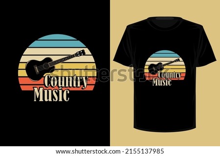 Country music retro vintage t shirt design