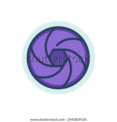 Camera shutter thin line icon. Aperture, focus, shot isolated outline sign. Image editing and photo correction concept. Vector illustration symbol element for web design and apps