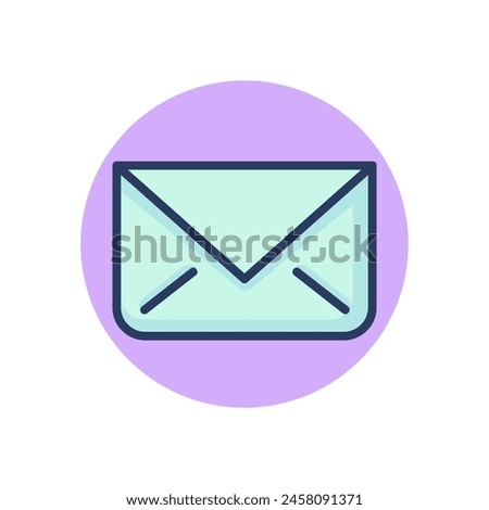 Unread message line icon. Close envelope, email, correspondence outline sign. Messenger, communication, mail concept. Vector illustration, symbol element for web design and apps