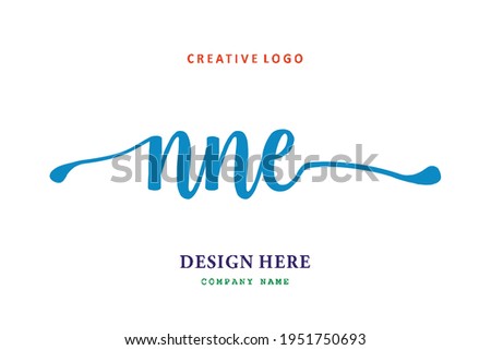 NNE lettering logo is simple, easy to understand and authoritative Stock fotó © 