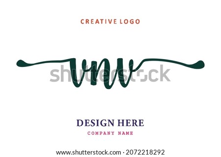 VNV lettering logo is simple, easy to understand and authoritative