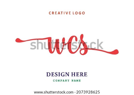 WCS lettering logo is simple, easy to understand and authoritative