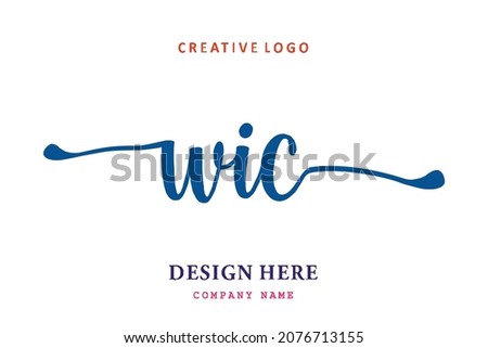 WIC lettering logo is simple, easy to understand and authoritative Zdjęcia stock © 