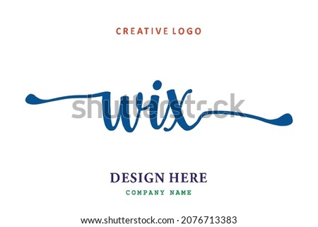 WIX lettering logo is simple, easy to understand and authoritative