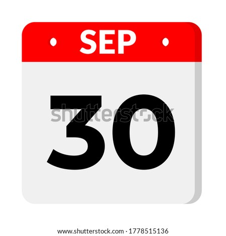 september 30 - calendar icon