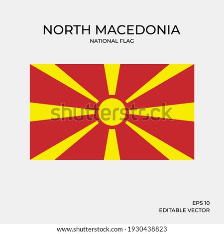 National flag of North Macedonia