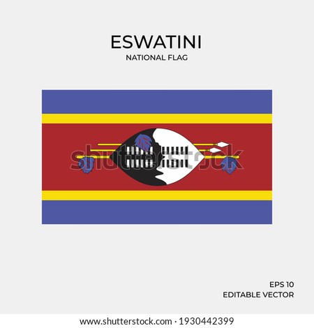 National flag of Eswatini, illustration file