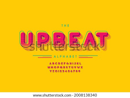 Vector of stylized upbeat alphabet and font