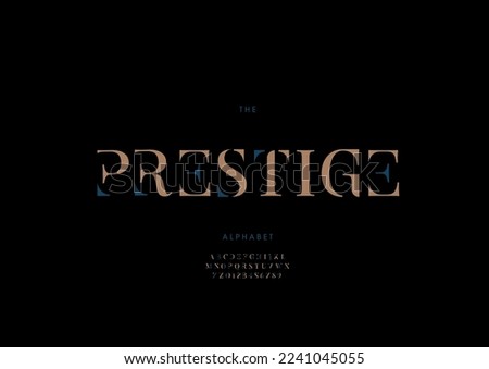 Vector of stylized prestige alphabet and font