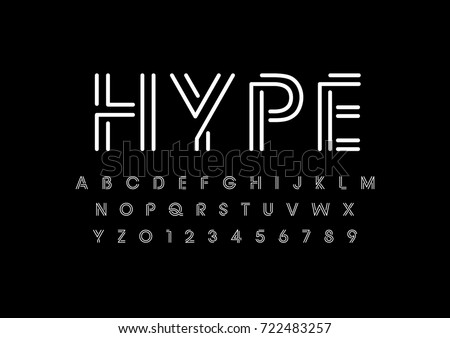 Vector of modern abstract font and alphabet Сток-фото © 